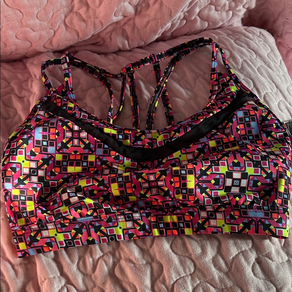 Colorful Geometric Sports Bra